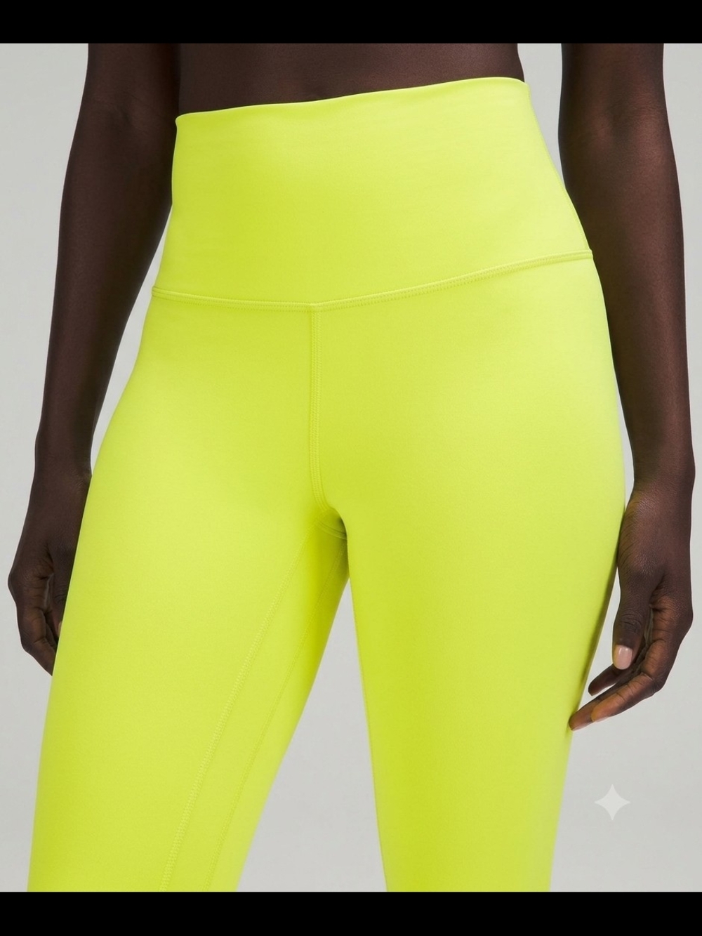 Lululemon Align High-Rise Crop 23" Glow Yellow Size 4 LW6BGLS - Picture 4 of 10